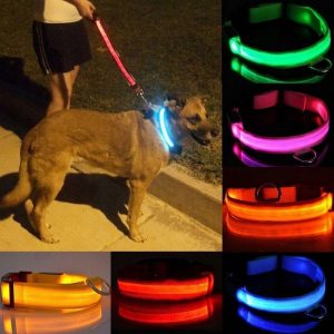 LED svítící obojek pro psy a kočky – 3 režimy