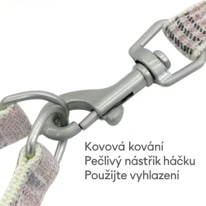 Postroj pro psy s vodítkem a taštičkou – Kostkovaný design, měkký