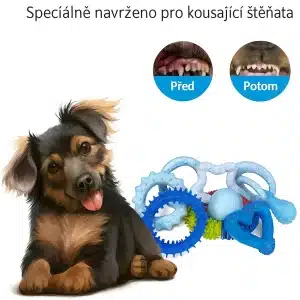 Sada hraček pro psy 9 ks, žvýkací, interaktivní, dentální, odolné