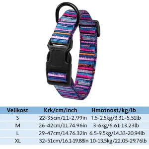 Boho obojek pro psy – Nastavitelný a pevný