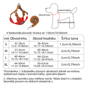 Postroj pro psy se vodítkem – Medvědí motiv, nastavitelný