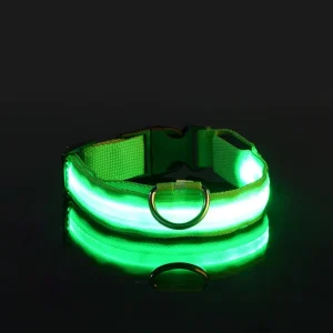 LED obojek pro psy – USB dobíjecí, svítící, nastavitelný