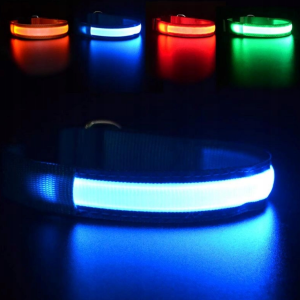 LED obojek pro psy – USB dobíjecí, svítící, nastavitelný