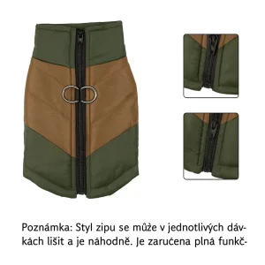 Zimní Prošívaný bunda pro Psy – Větruodolná Outdoor Vesta