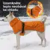 Voděodolná přechodná bunda pro psy s fleecovou podšívkou a reflexními prvky