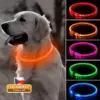 LED obojek pro psy, svítící, USB nabíjení, 3 režimy, nastavitelný 2 LED obojek pro psy, svítící, USB nabíjení, 3 režimy, nastavitelný