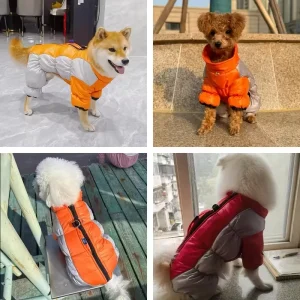 Reflexní zimní termo overal pro psa