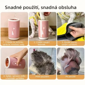 Mycí kelímek na psí tlapky – Rychlé a snadné čištění tlapek