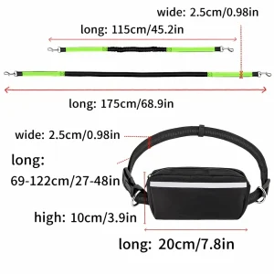 Hands-free vodítko pro psy s bederním pásem