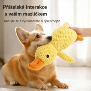 Plyšová KAČENKA Hračka Pískací Hračka pro psa na žvýkání VYDRŽELA