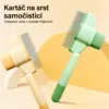 Kartáč na vyčesávání srsti pro psy a kočky – samočisticí, kovové zuby, snadné odstranění chlupů